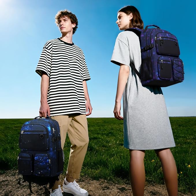 Lohol Multi-Pocket Backpack for Travel College, Heavy Duty Big Bookbag - Image 8