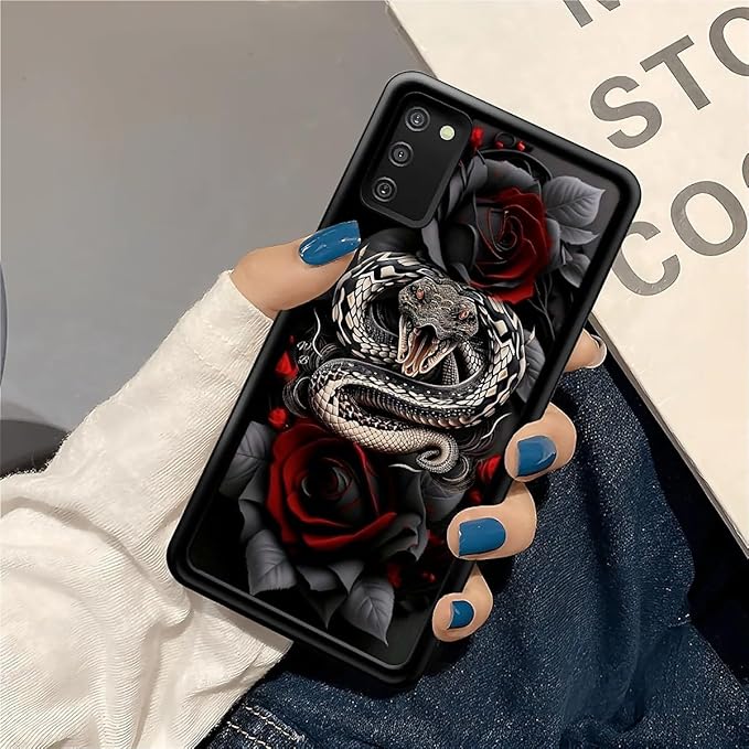 for Samsung Galaxy S20 FE Case, Entwined Rose Snake Pattern Graphic Design Girl - Image 5