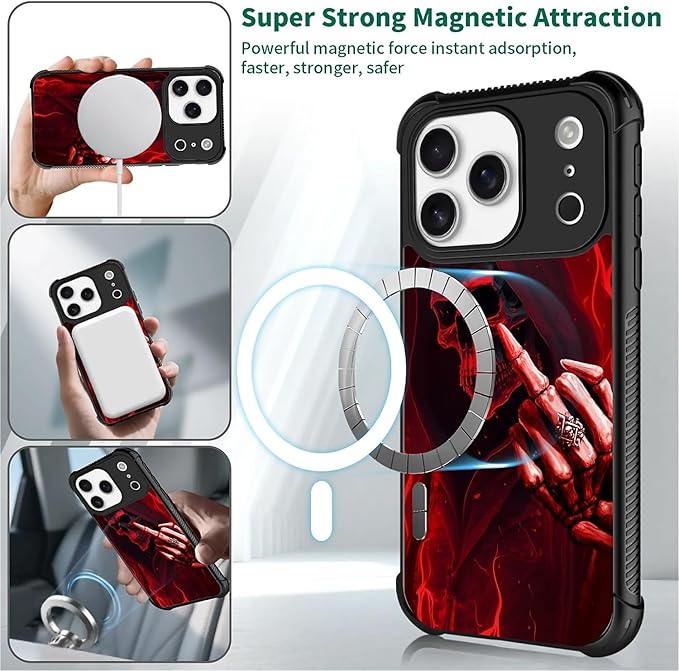 for iPhone 17 Pro Case, for MagSafe Graphic Design for Girl Boy Soft Silicone - Image 2