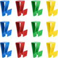 12Pcs Over Cabinet Door Hooks Plastic Over The Door Single Hook Space-Saving by UFURMATE
