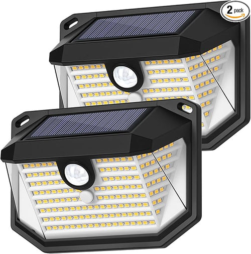 2-Pack Solar Outdoor Lights, Super Bright Solar Powered Motion Sensor Outdoor by Brightever