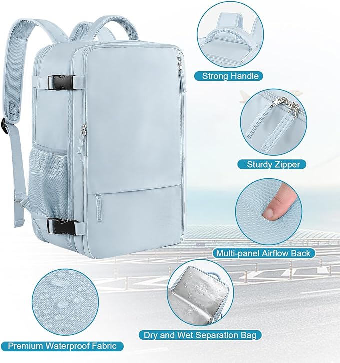 Sinaliy Large Expandable Travel Backpack - Image 4