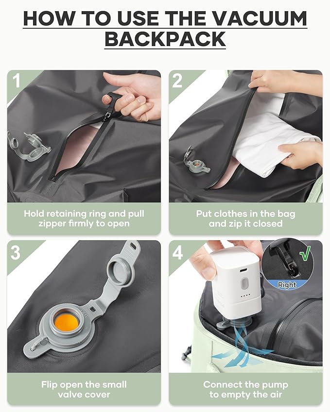 coofay Vacuum Backpack Travel - Image 3