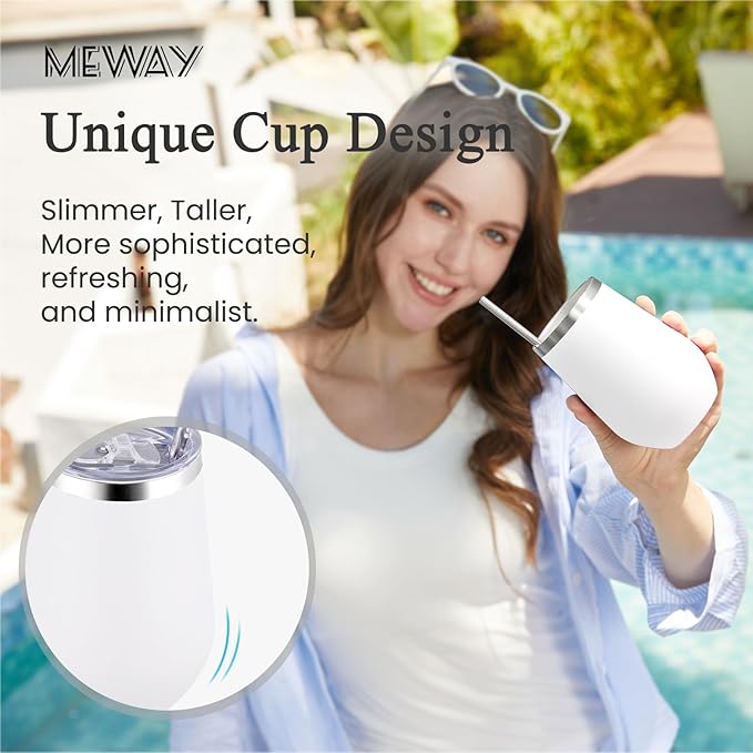 MEWAY Stemless 12oz Insulated Wine Tumbler - Image 4