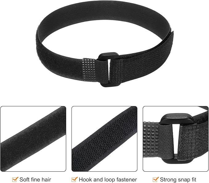 MECCANIXITY 5Pcs Reusable Battery Tie Down Straps, 0.8x20" Black Nylon - Image 3