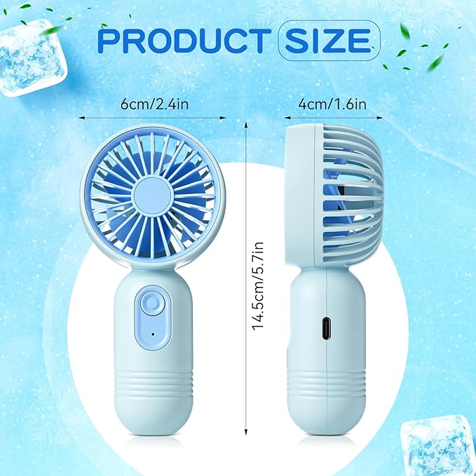 Rossesay 72 Pcs Mini Portable Fan Bulk Cute Handheld Lightweight Small Little - Image 2