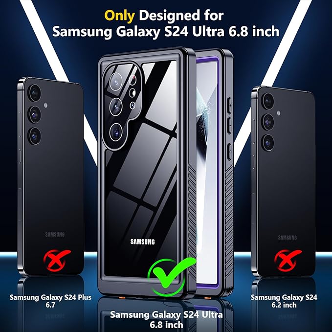 SPIDERCASE Upgraded for Samsung Galaxy S24 Ultra Case Waterproof, Built-in - Image 2