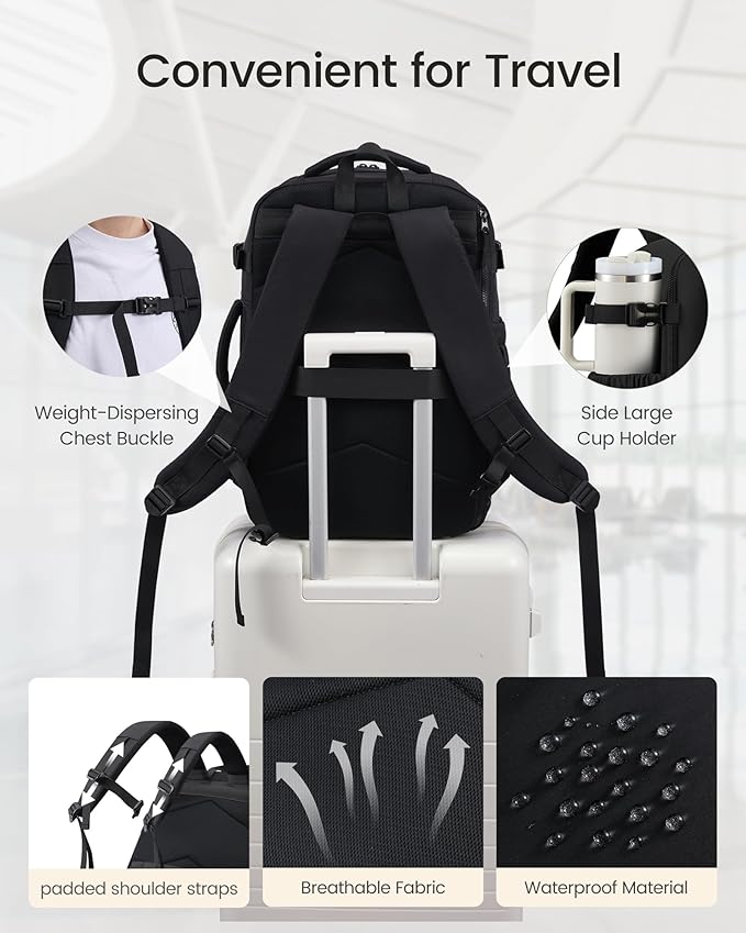 LOVEVOOK 50L Travel Backpack for Women & Men, TSA Approved Carry On Backpack - Image 5
