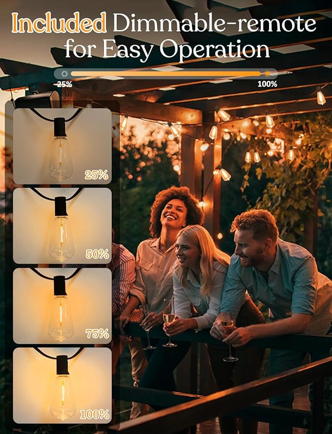 200ft Solar Outdoor String Lights - Image 2