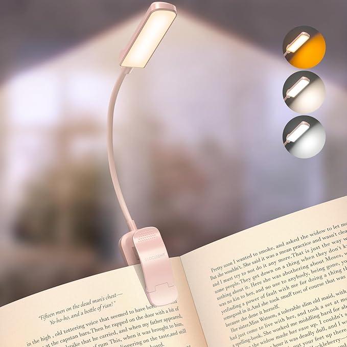 Glocusent 13 LEDs Book Lights for Reading at Night, 120 Hrs Runtime by GLOCUSENT