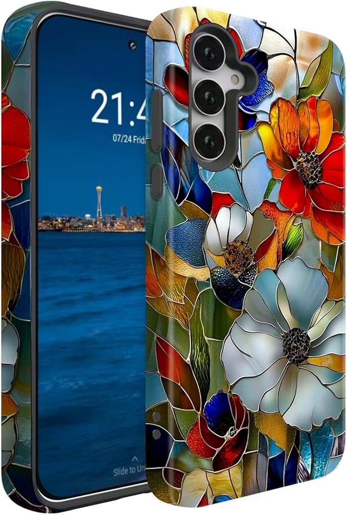 Compatible for Samsung Galaxy A36 5G Case, Dual Layer Heavy Duty 2 in 1 by BSMOSPER