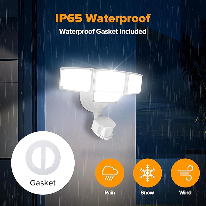 LUTEC 80W 9000LM LED Security Light Hardwire Motion Sensor Outdoor Lights - Image 6