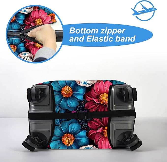 Luggage Cover Protector for 30-32 Inch Suitcases, TSA Approved Elastic Travel - Image 5