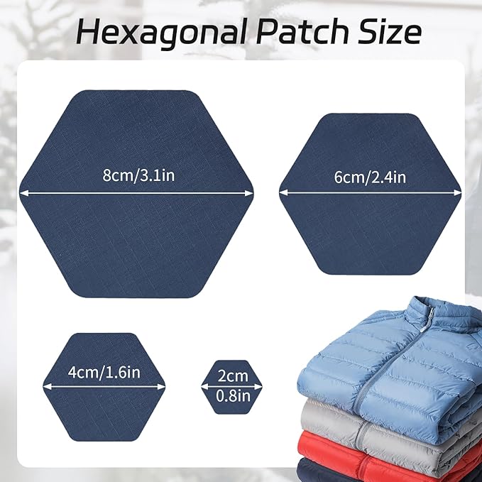 J.CARP 16PCS Nylon Repair Patches, Self Adhesive & Waterproof Patches, Nylon - Image 2