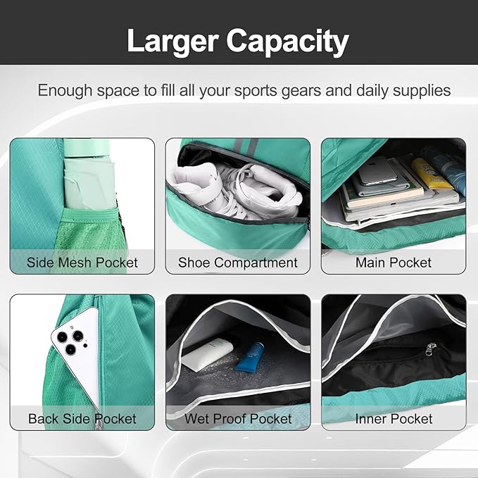 Hoedia Sports Drawstring Backpack - Image 4
