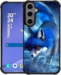 for Samsung Galaxy S24 S25 Plus Case, Snowy Mountain Fox Lake Pattern Graphic by FKBRCL4U