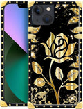 Compatible with iPhone 13 Case, Shine Gold Rose Luxury Golden Decoration by Unknown
