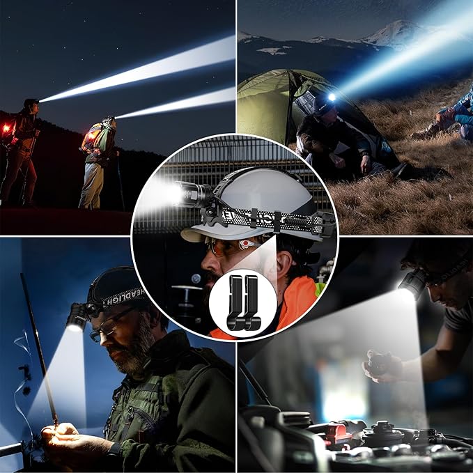 ATDOALL Super Bright LED Headlamp 4 Pack, High Lumen Rechargeable Head Lamp - Image 9
