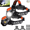 Headlamp Rechargeable 2Pack, Head lamps led rechargeable, Adjustable Focus by Rufykiri