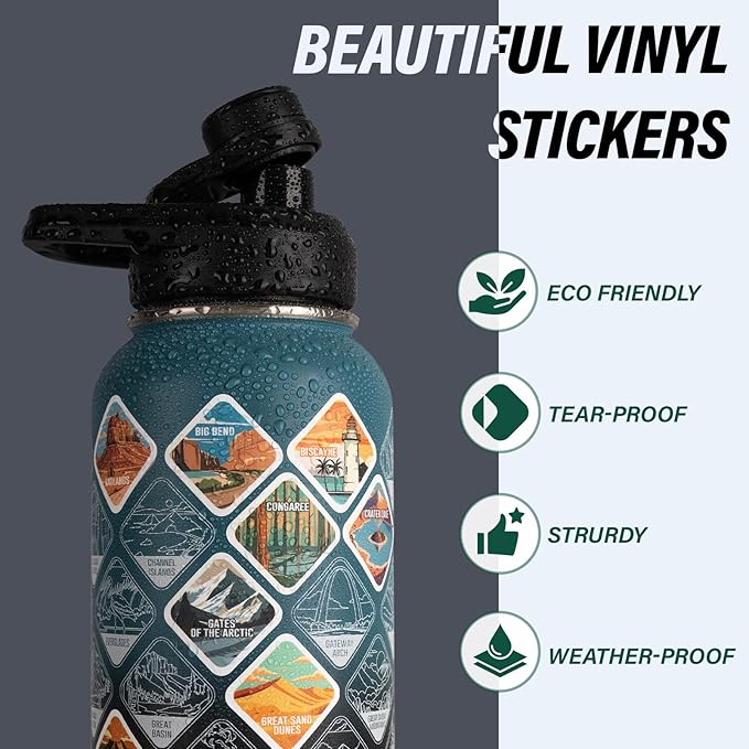 DYSANKY National Parks Water Bottle – 32 oz Insulated Stainless Steel Bottle - Image 4
