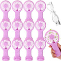 Woanger 12 Pcs Mini Handheld Fan Bulk 3 Speed USB Electric Battery Operated by Woanger