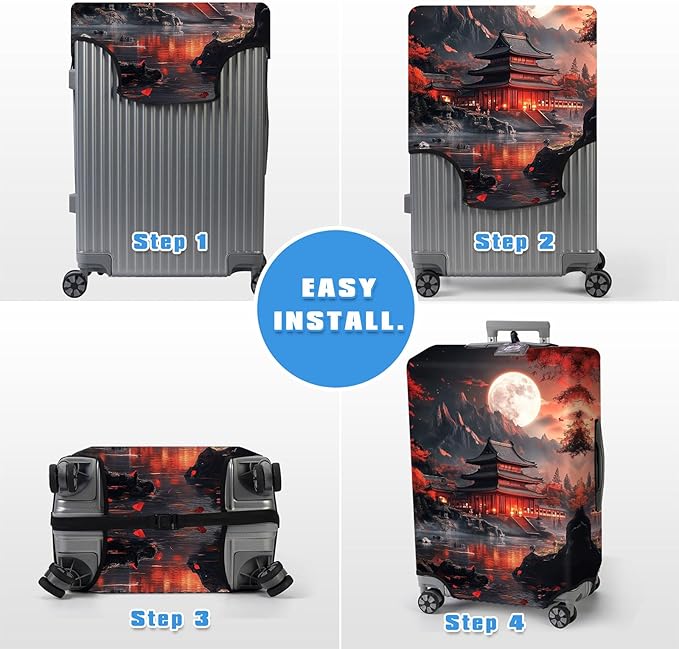 Luggage Cover Protector for 19-20 Inch Suitcases, TSA Approved Elastic Travel - Image 6