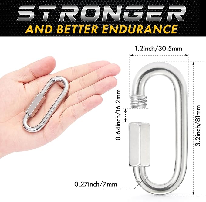 sprookber Stainless Steel Chain Quick Links - Image 2