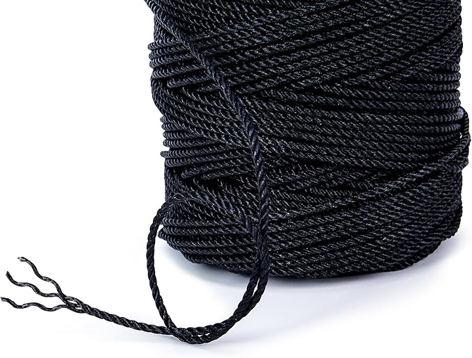 HONGDA Tarred Bank Line Twine, 465 Feet Nylon Twine #36 Bank Line-Black Nylon - Image 3