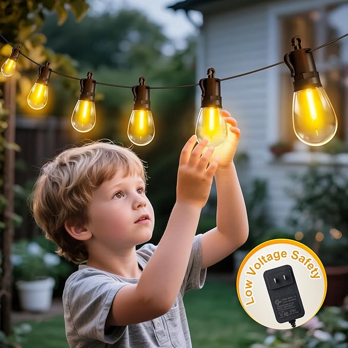 Outdoor String Lights Patio LED Light Outside - 20M 18+1 S14 LED - Image 6