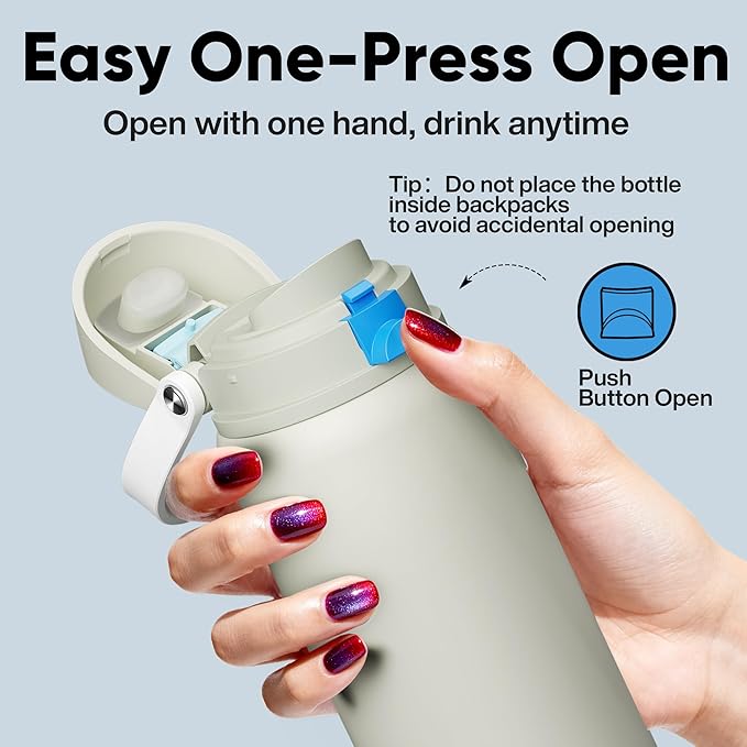 Insulated Water Bottle with Straw - Image 5