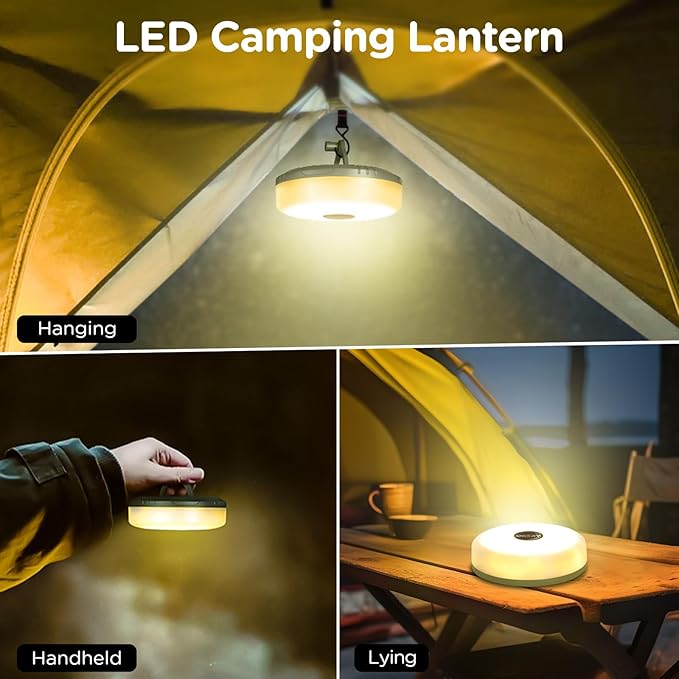 OGERY Camping String Lights, 4 in 1 Quick Storage 32.8FT Rechargeable Tent - Image 5