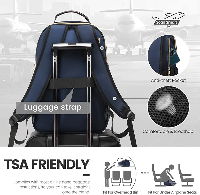 LOVEVOOK Laptop Backpack for Women 17.3 inch, Cute Womens Travel Backpack Purse - Image 7