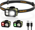 EverBrite 400LM Rechargeable Headlamp, 1.59 oz Lightweight & Comfortable Head by EverBrite