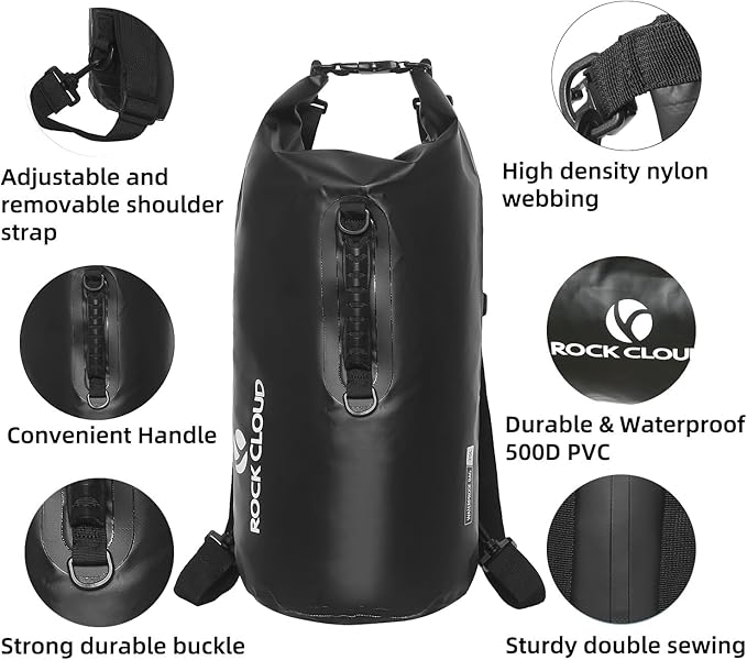 ROCK CLOUD Dry Bag Waterproof 10L Dry Sack - Image 5