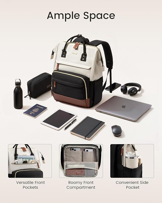 LOVEVOOK Laptop Backpack for Women, 15.6 Inch Work Business Backpacks Purse - Image 5
