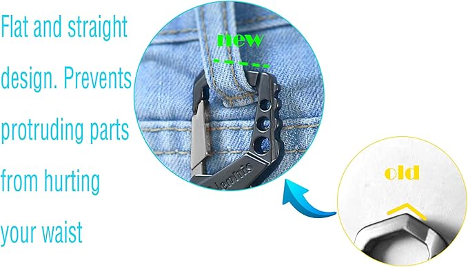 Hephis Skull Heavy Duty Key Chain, Car Emergency Escape Tool, Seat belt Cutter - Image 5