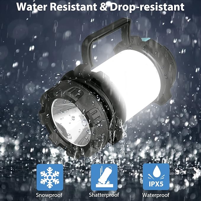 BOBKID 2 Pack Camping Lantern, Outdoor LED Camping Light, Rechargeable - Image 3