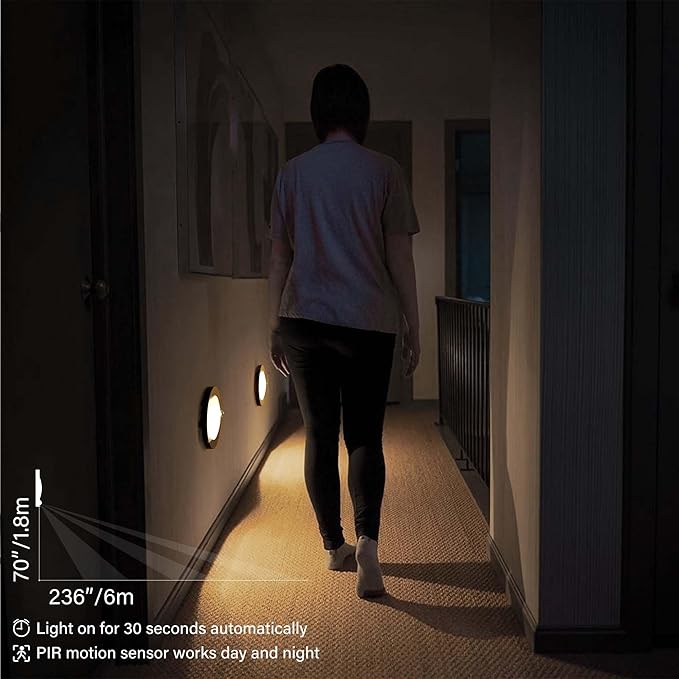 ZAGO LED 6" 120 Volts Closet Light Wired, PIR Motion Sensor Ceiling Disc Light - Image 4