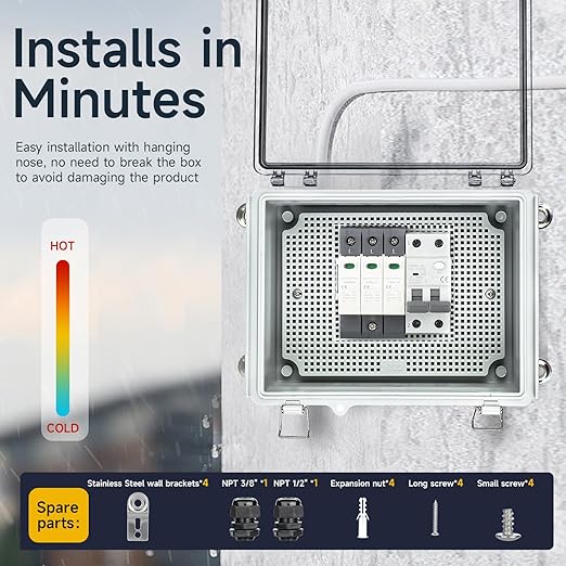 Large Waterproof Electrical Junction Box, IP67 Waterproof Clear ABS Plastic - Image 5