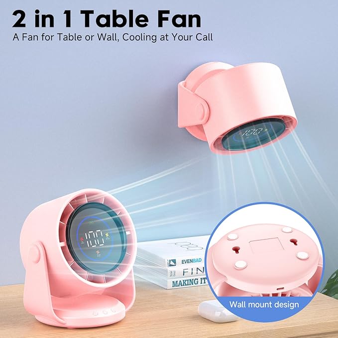 YOSHENMO Desk Fan, Turbo Table Fan - Image 2