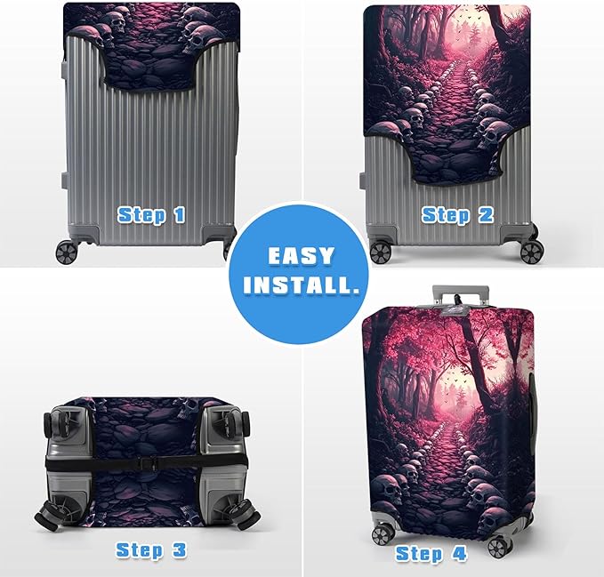 Luggage Cover Protector for 19-20 Inch Suitcases, TSA Approved Elastic Travel - Image 6