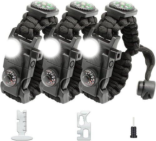 20 in 1 Survival Paracord Bracelet Adjustable Gear Kit by NVioAsport