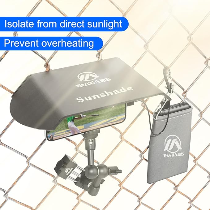Cell Phone Fence Mount with Shade - Image 2