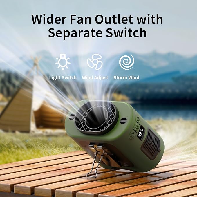 Socool 14500mAh Portable Waist Fan Clip on Belt 360 Rotation Wearable - Image 7