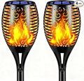 TomCare Solar Lights Outdoor 99 LED Higher & Larger Flickering Flame Solar by TomCare