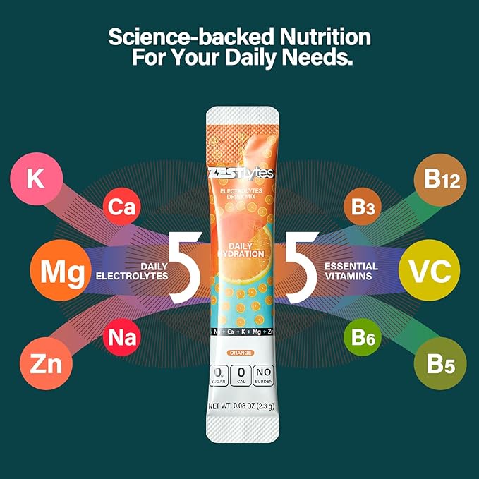 40 Sticks Sugar Free & 0 Calorie Electrolyte Hydration Packets, Low Sodium - Image 5