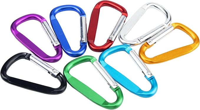 SWATOM Aluminum D-Shape Carabiner Clip 1.6/1.8/2.2/2.6/3 Inches Spring Snap - Image 5