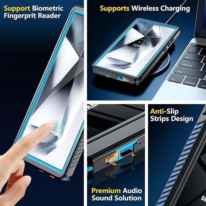SPIDERCASE Upgraded for Samsung Galaxy S24 Ultra Case Waterproof, Built-in - Image 5