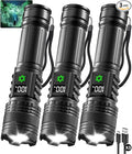 3Pack Rechargeable Flashlights High Lumens 9900FL, LED Flashlight Rechargeable by Huccbs