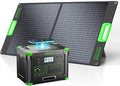 500W Solar Generator with 100W Foldable Solar Panel, Portable Power Station by GRECELLPOWERSTATION